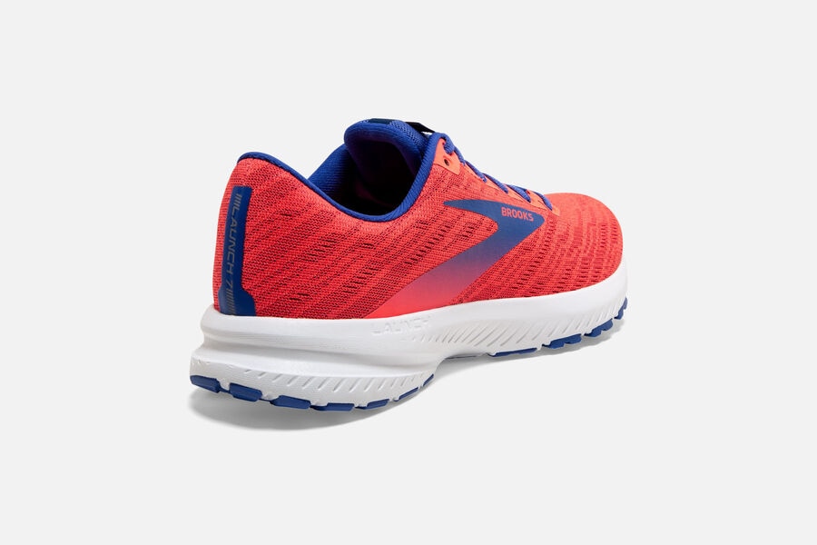 Launch 7 Road Brooks Running Shoes NZ Womens - Orange/Blue - VIDASK-371